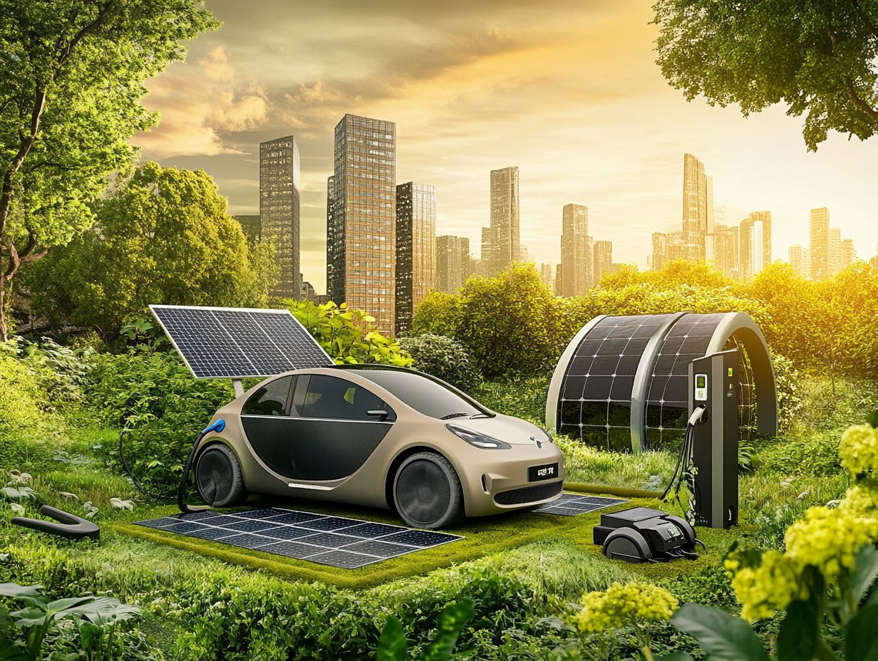 An illustration of modern digital dashboards and infotainment systems in electric vehicles.