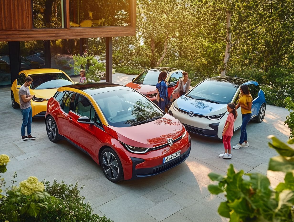 Comparison of the best family electric cars for 2024 in terms of cost and range.