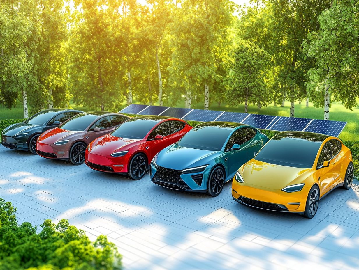 Graphic illustrating frequently asked questions about electric cars