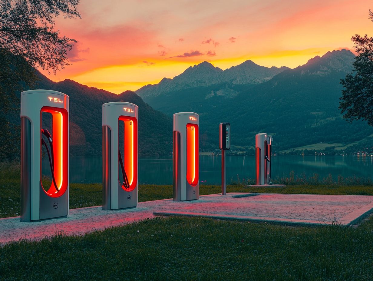 Scenic view of EV charging locations enhancing the charging experience.