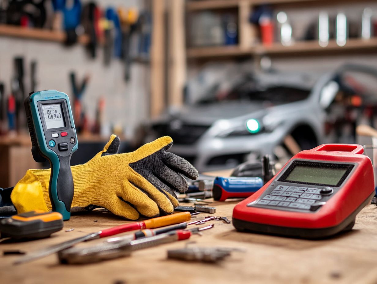 Safety tools and precautions for DIY EV repairs.