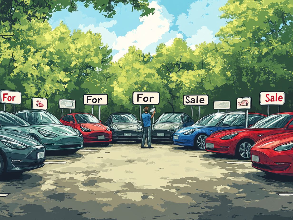 Infographic illustrating options for reselling an electric vehicle.