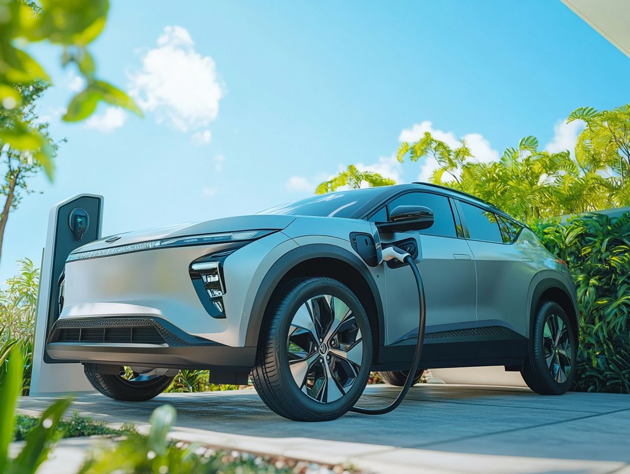 Electric SUVs lined up