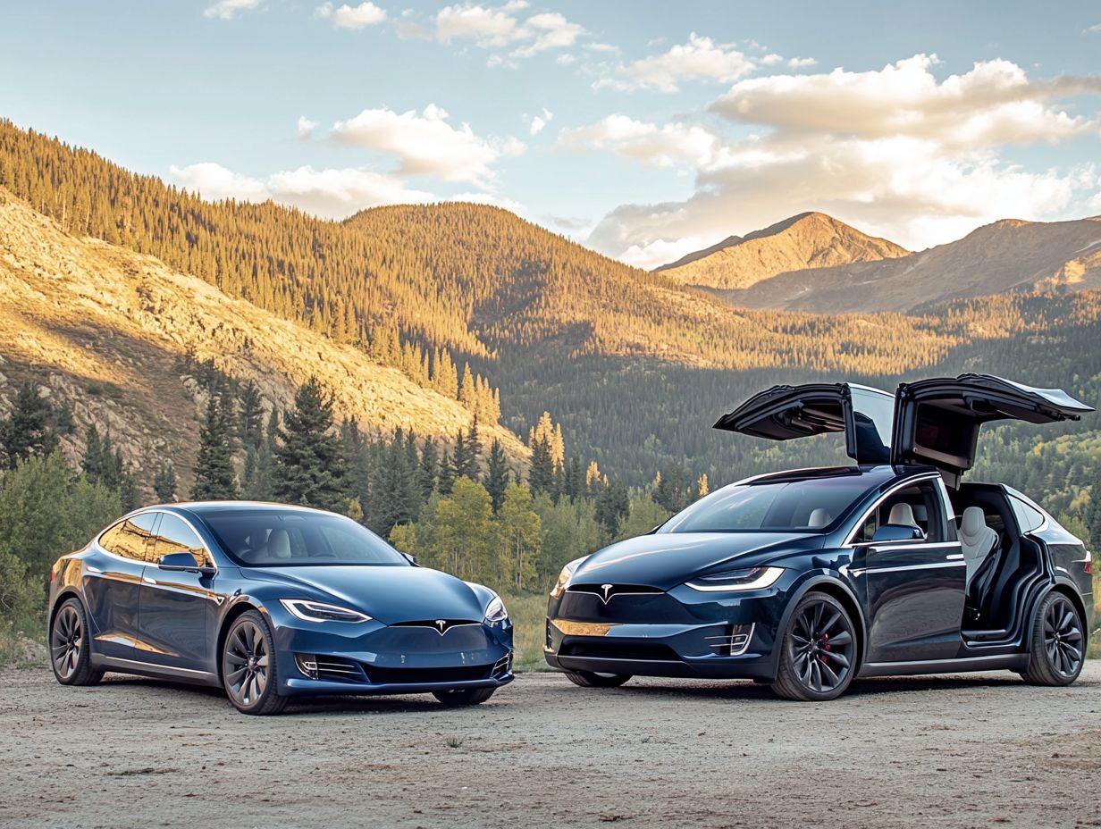 What are the main differences between the Tesla Model S and Model X?