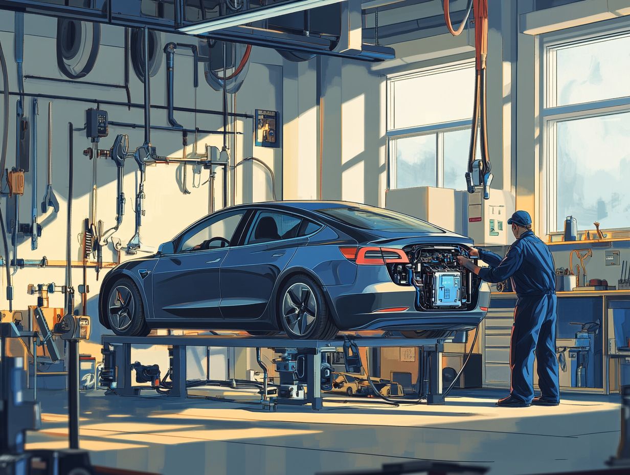 Illustration of Battery Maintenance Techniques for Used Electric Vehicles