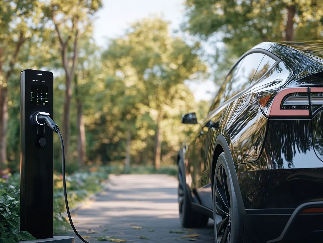 An infographic illustrating how to charge an electric vehicle at home and public stations.