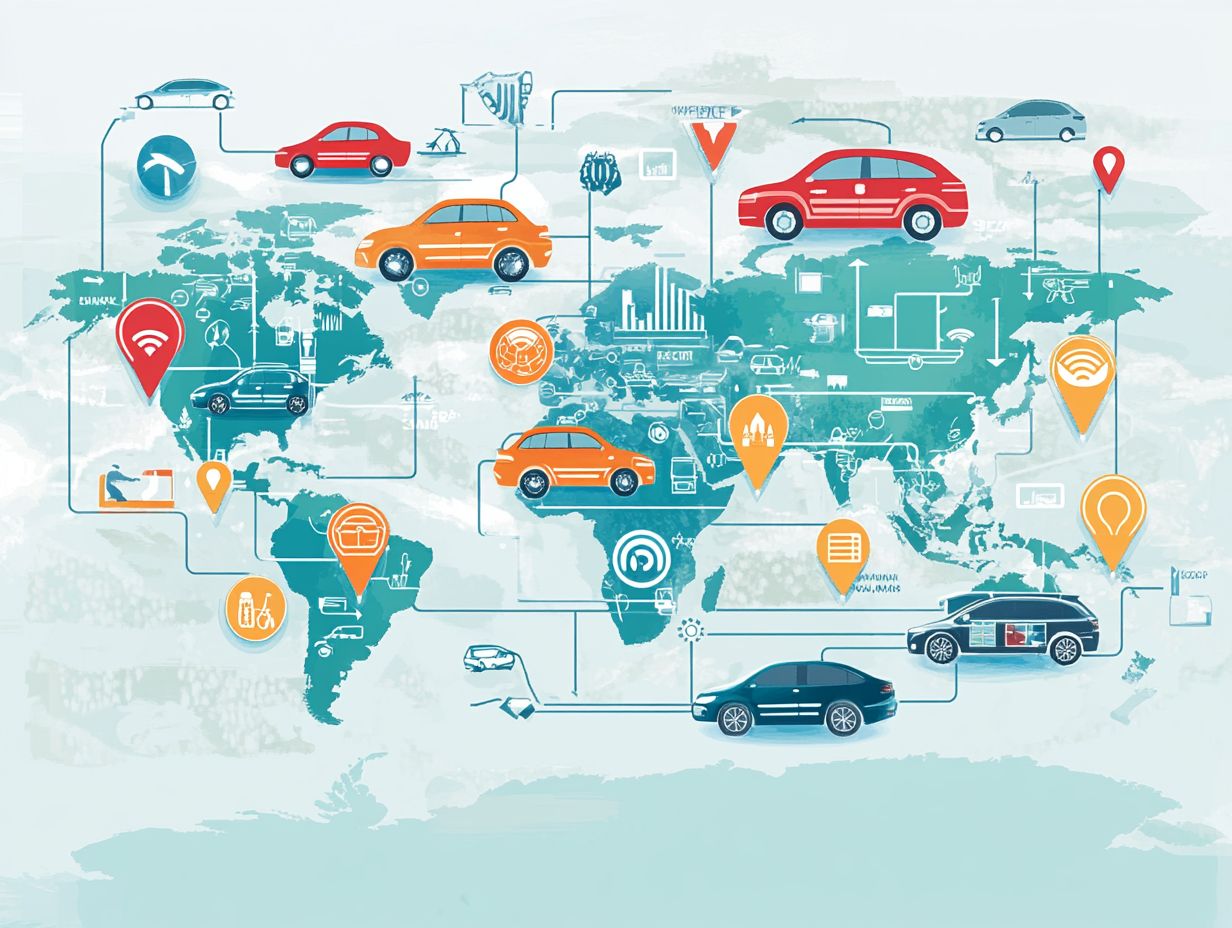 Graph showing the growth of the global electric vehicle market.