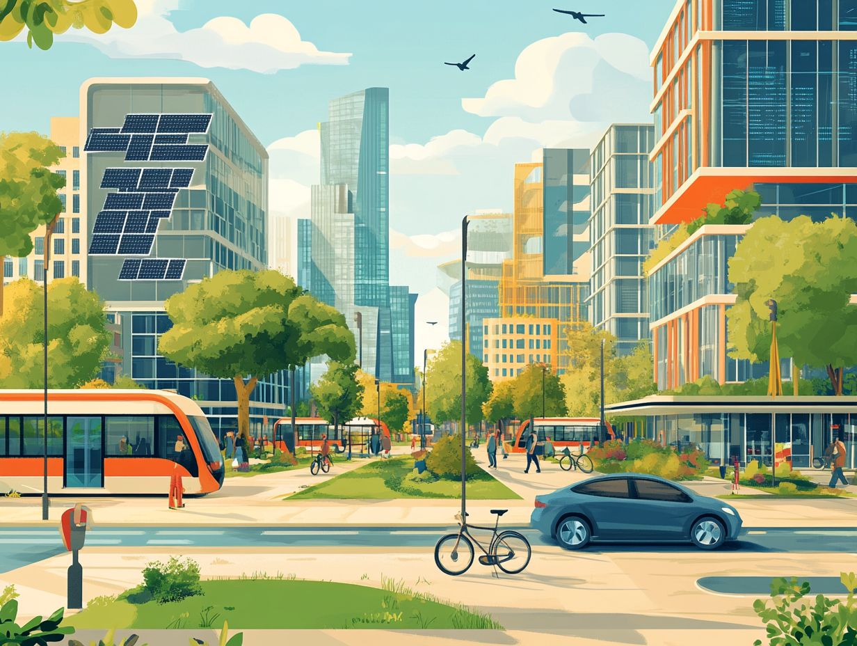 Illustration of how EVs impact land use and urban planning.