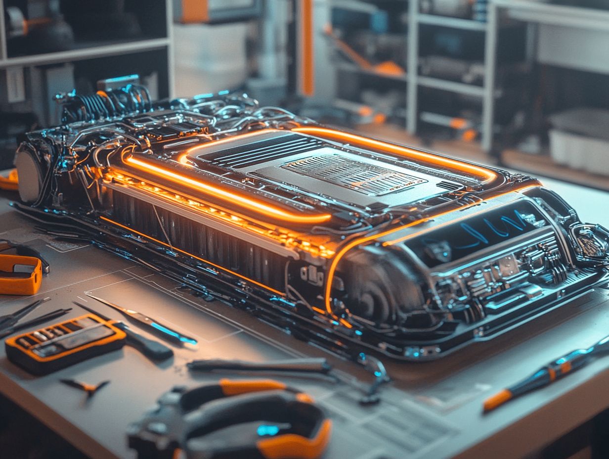 Infographic showing the lifespan of electric vehicle batteries.