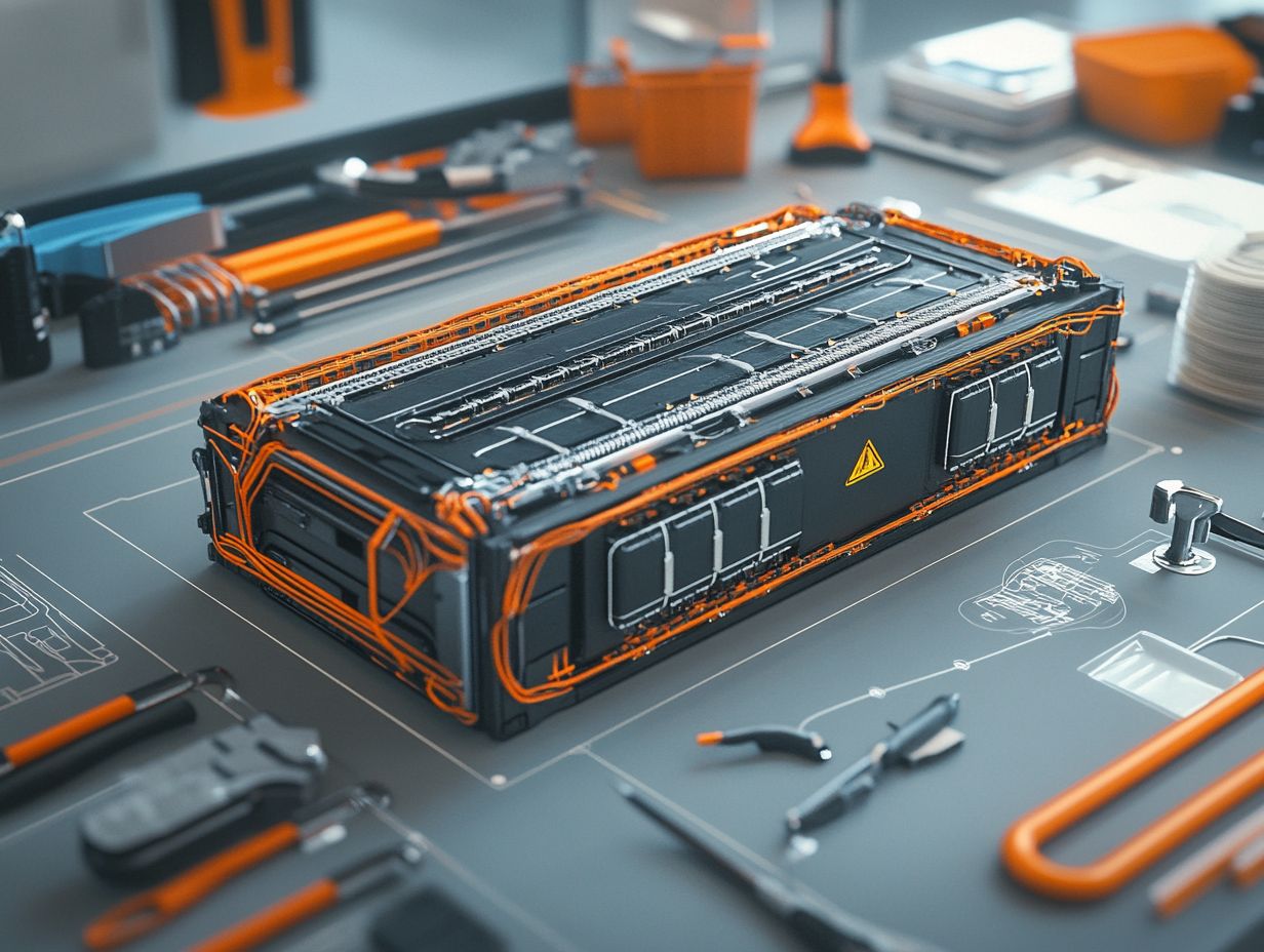 Infographic showing signs of EV battery degradation