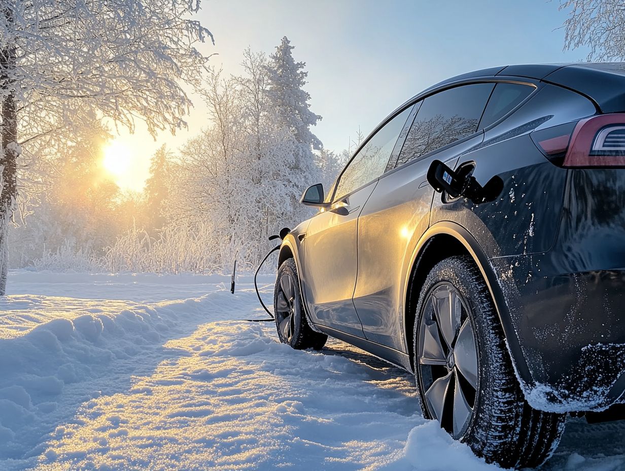 Image illustrating best practices for charging electric vehicles in extreme weather