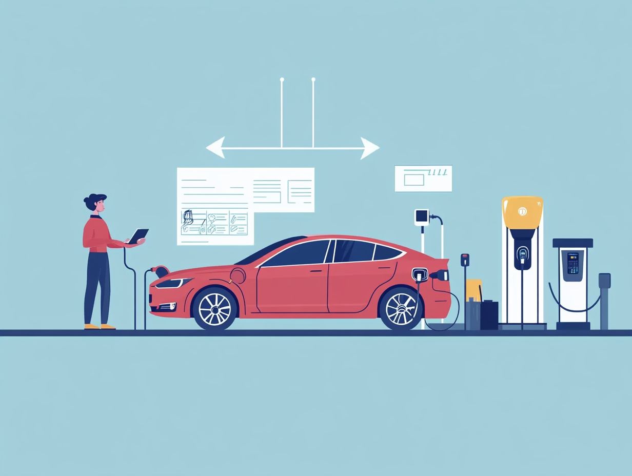 Illustration showing how to select the right EV maintenance plan.