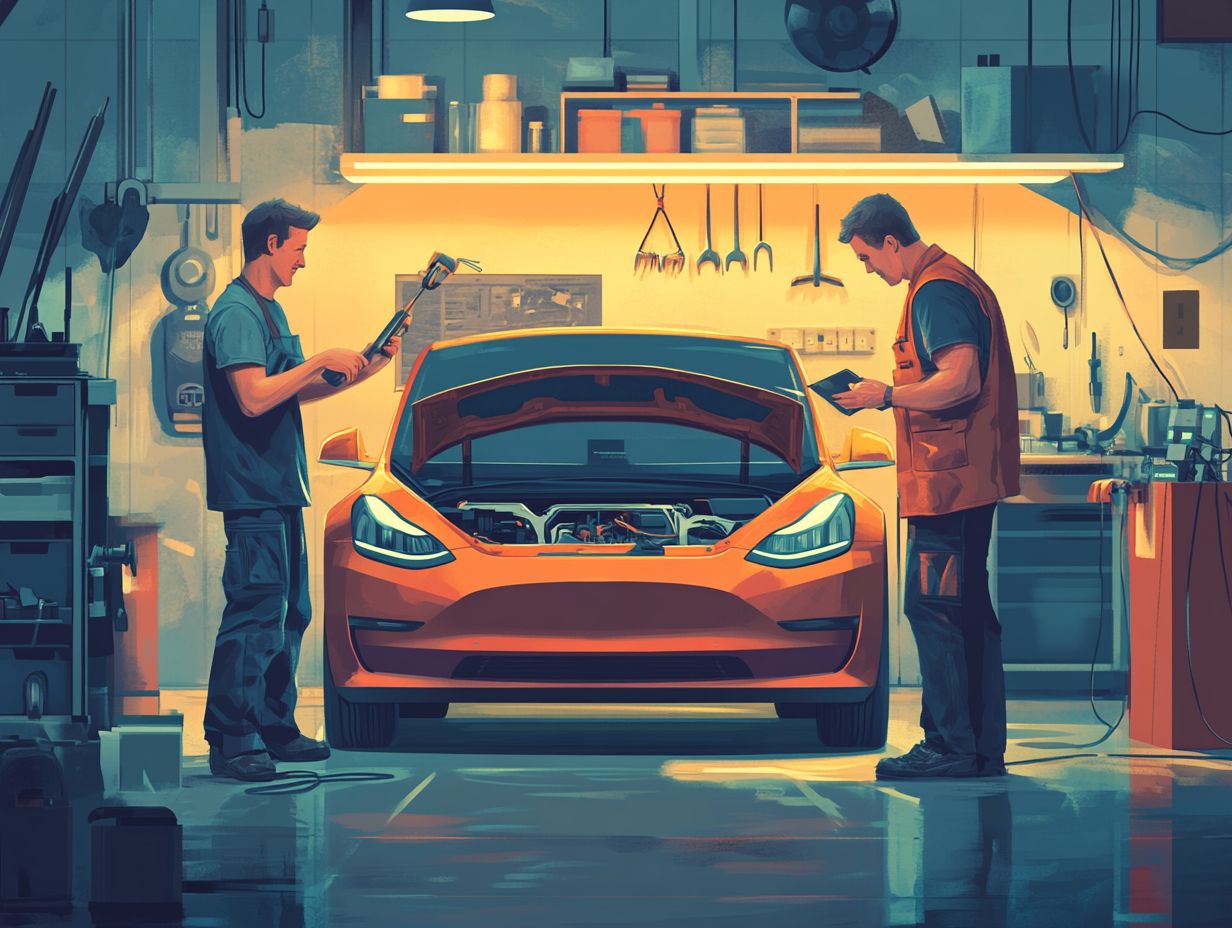 Diagram illustrating common sources of conflict in EV maintenance