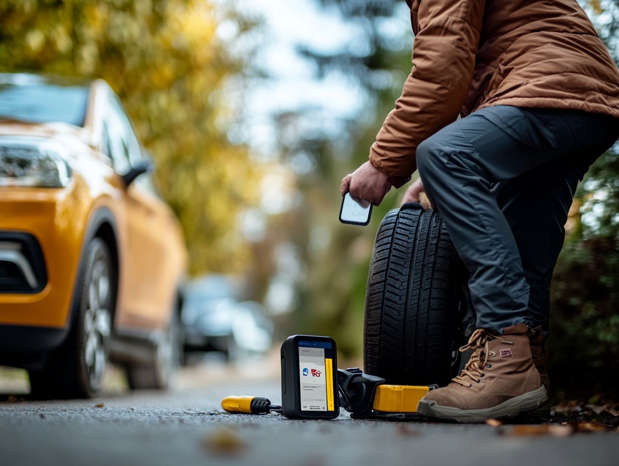 Illustration of essential steps for EV owners during accidents or breakdowns