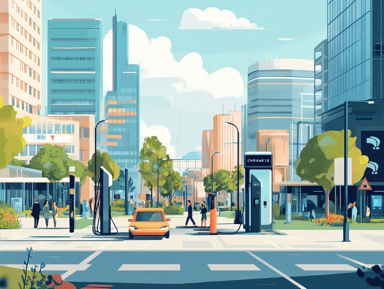 How do charging stations fit into the concept of a smart city?