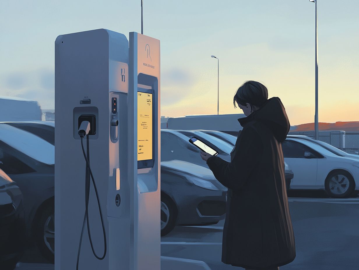 Image illustrating safety precautions at a charging station