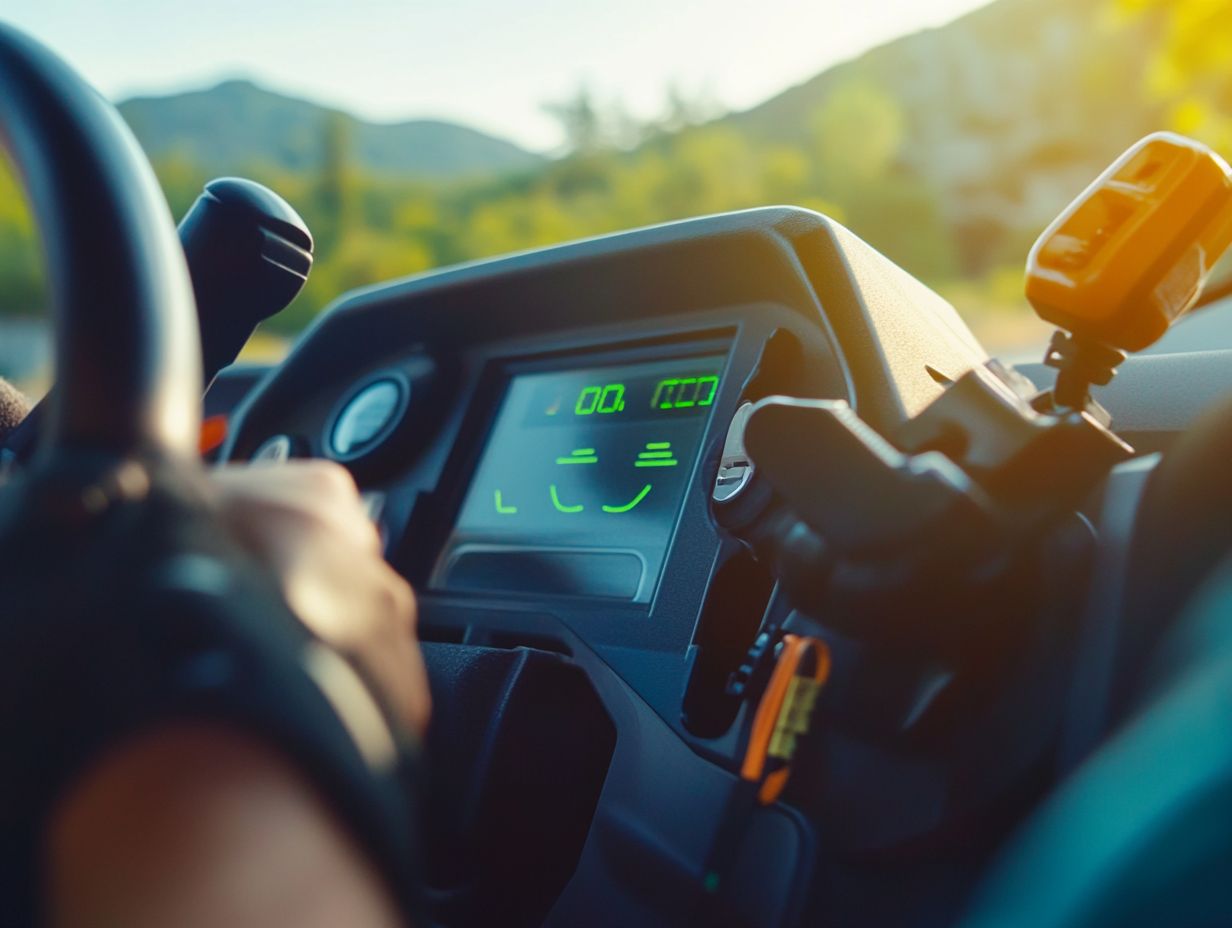 Electric vehicle parked in shade to maximize performance in summer heat