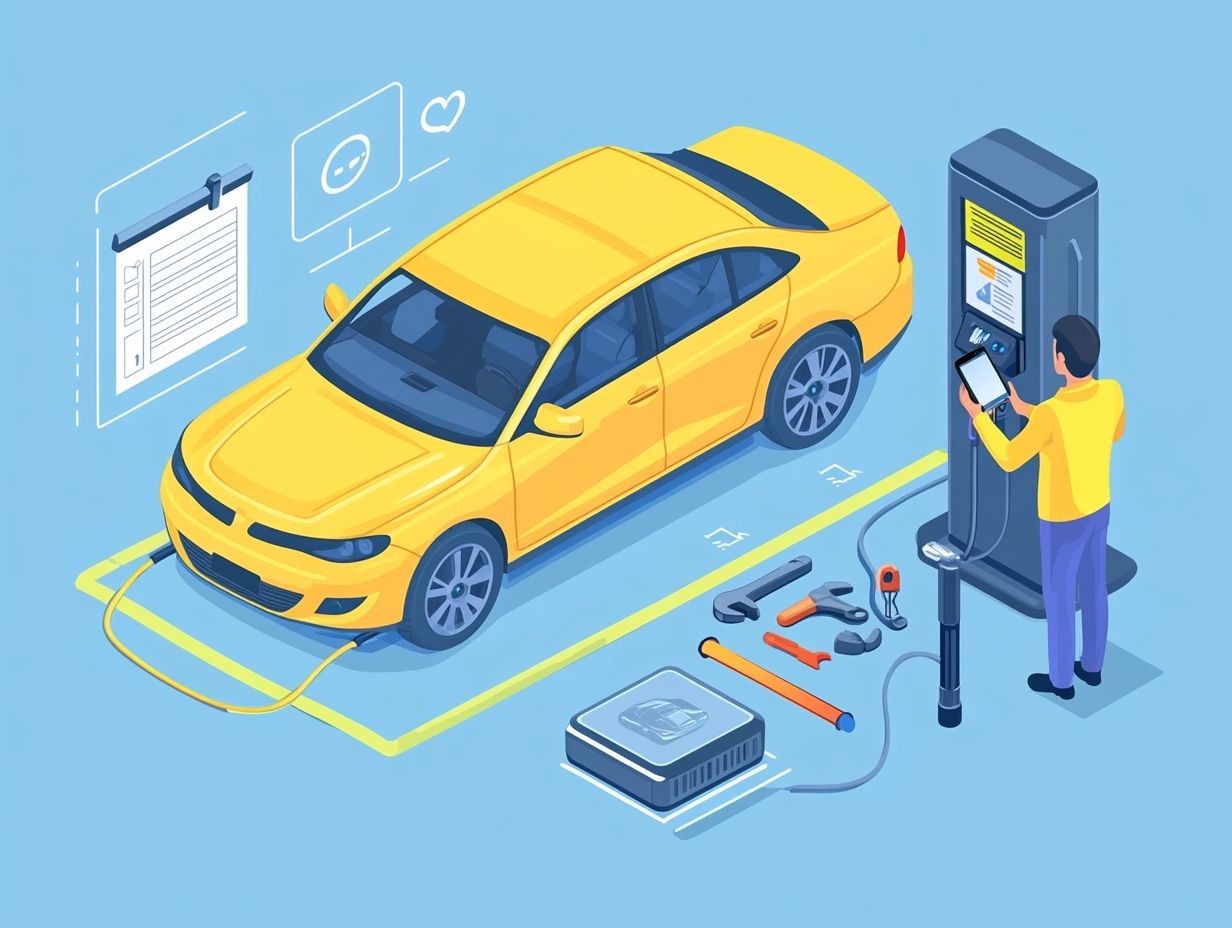 Illustration of key takeaways for EV maintenance