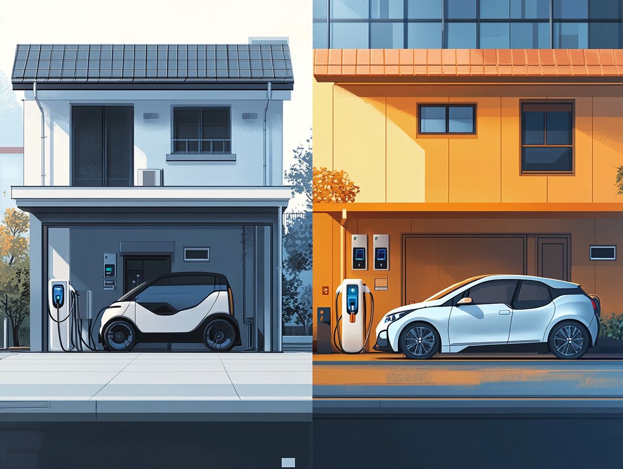 Comparison of Public vs. Private EV Charging Stations