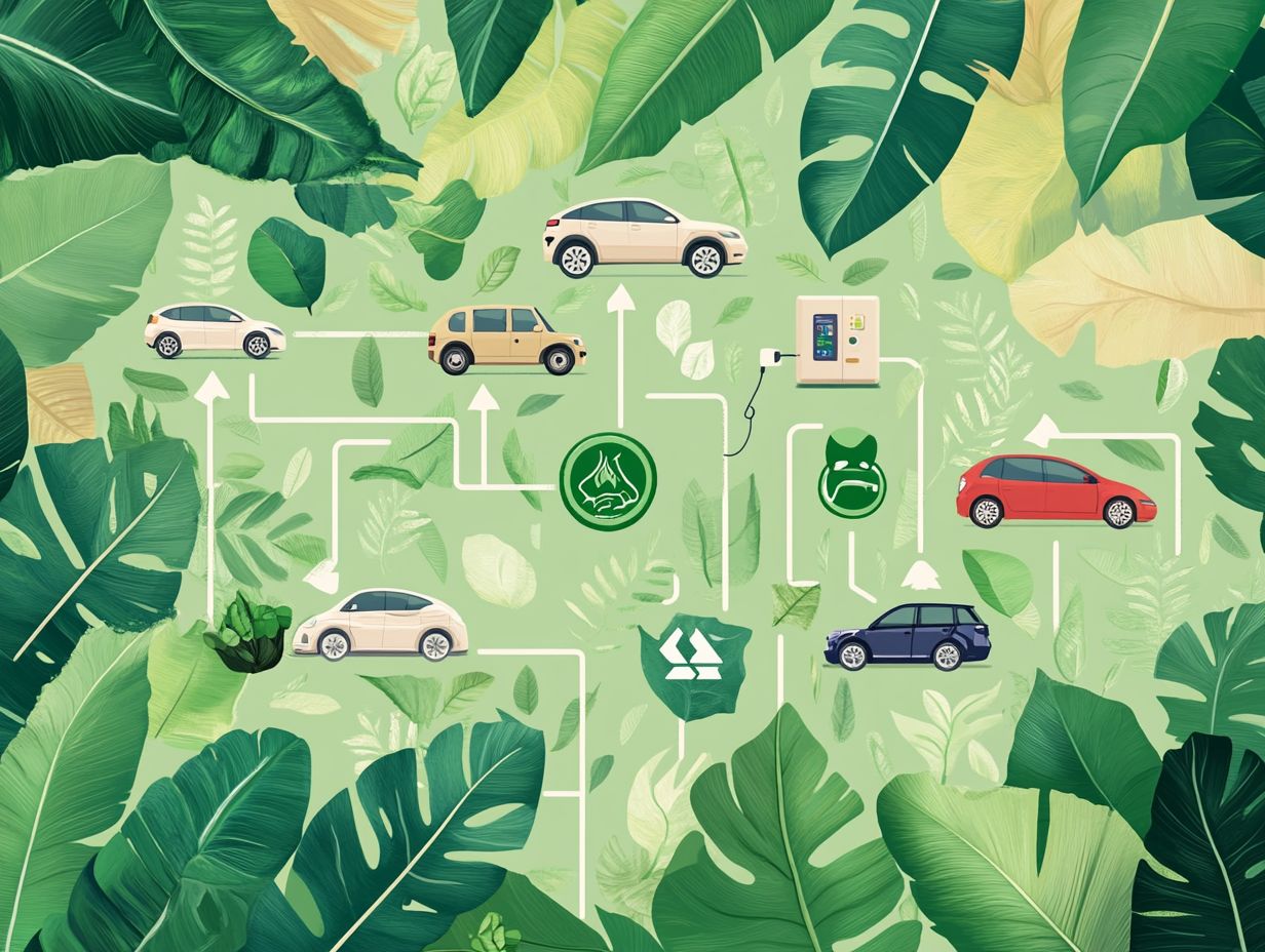 Infographic showing criteria for selecting sustainable electric vehicles