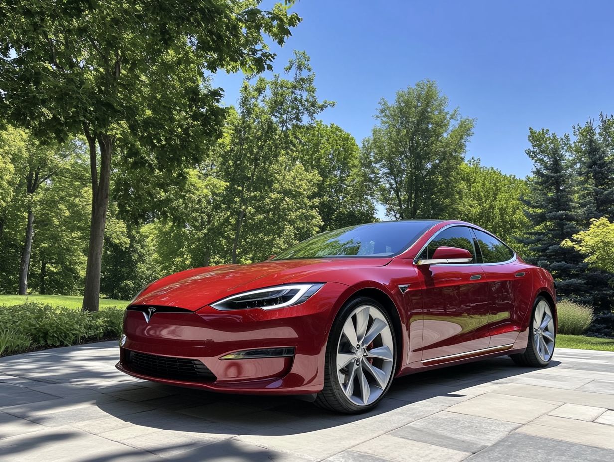 Image illustrating the benefits of owning a Tesla Model S.