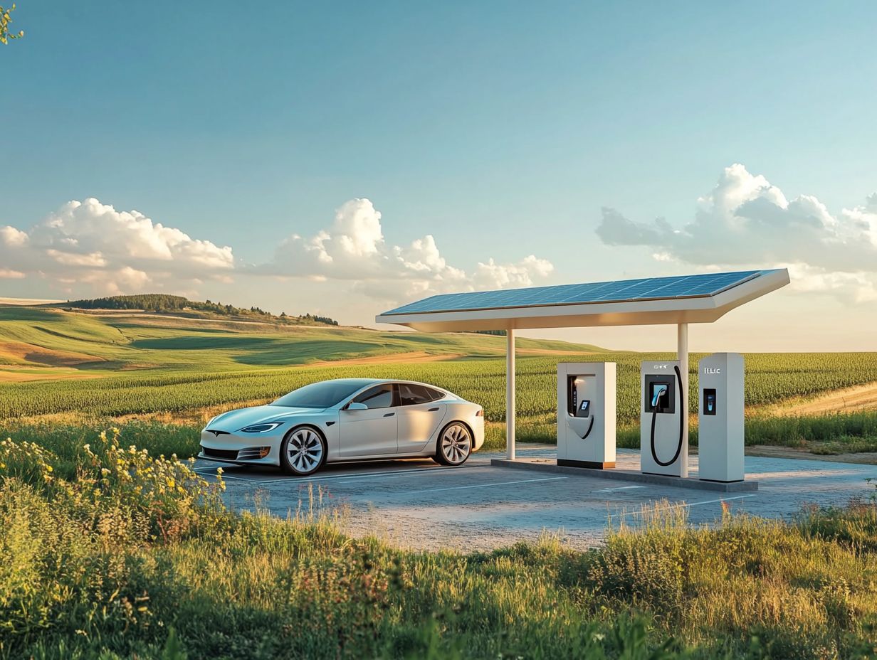 Illustration of the benefits of charging stations for rural communities