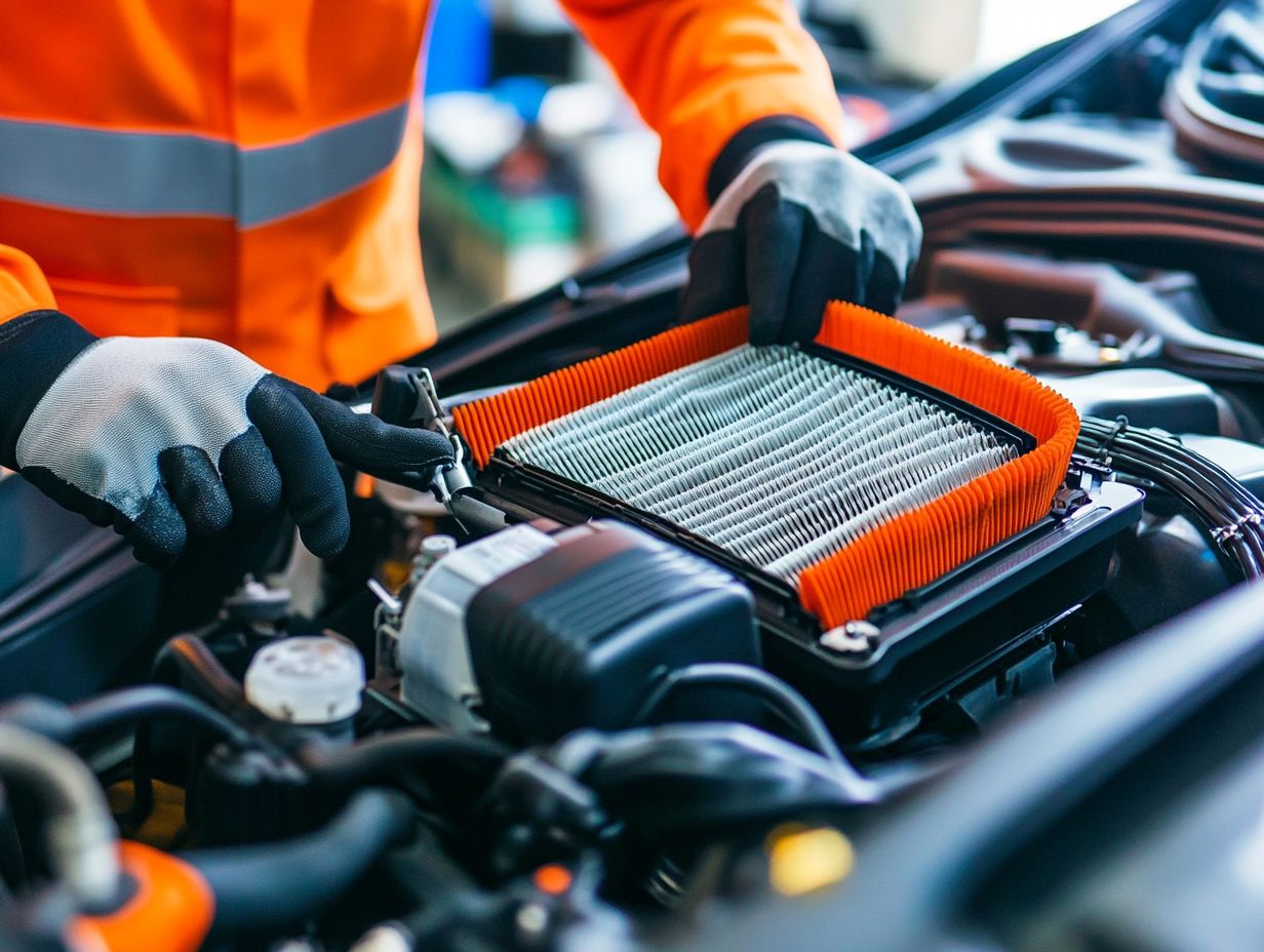 Image illustrating the benefits of regularly replacing air filters in electric vehicles