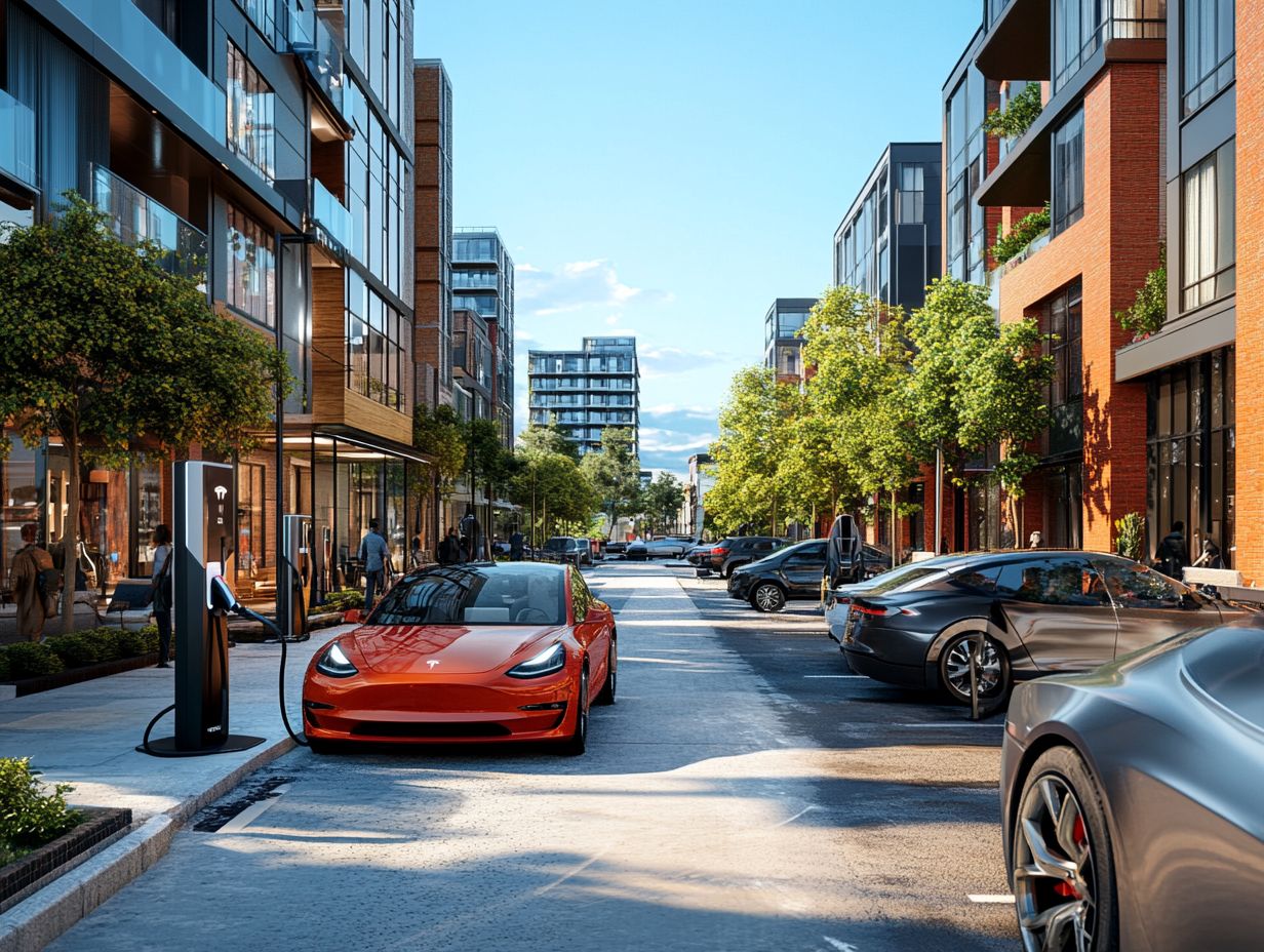 Illustration of the importance of charging stations in cities