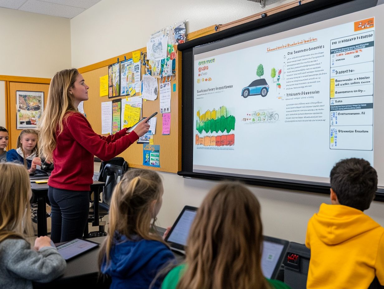 Illustration showing the importance of EV education for sustainability.