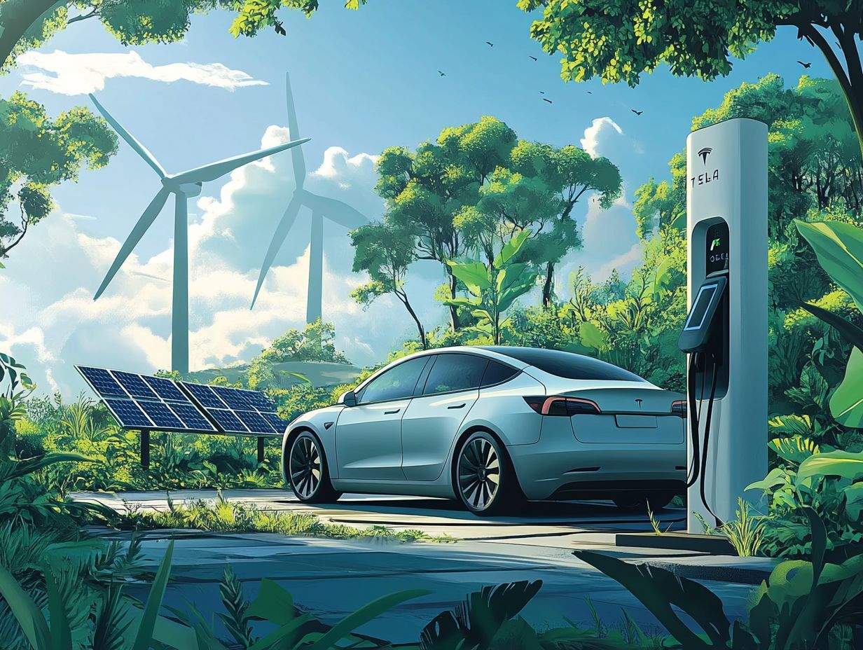 An illustration of renewable energy integration in EV charging infrastructure