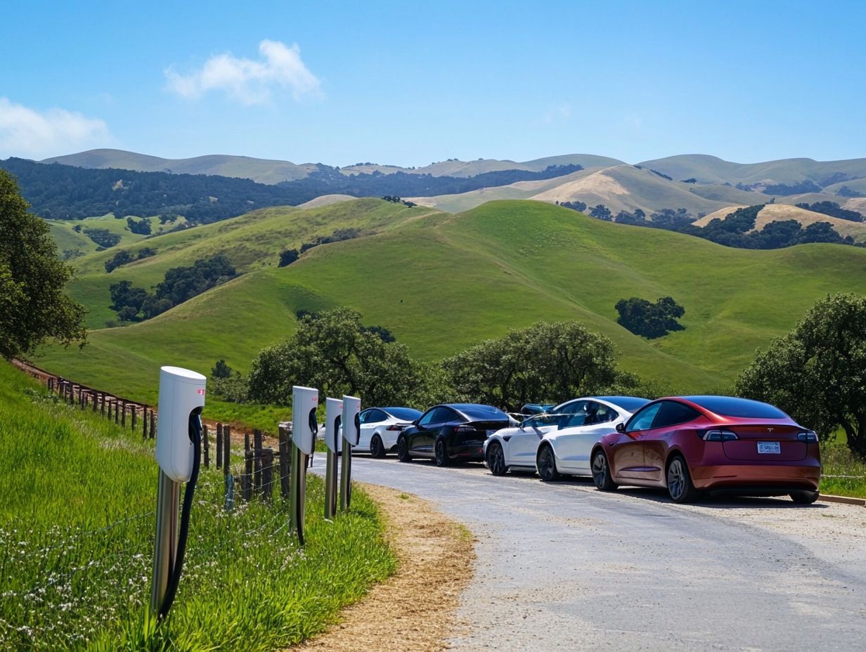 Image displaying top electric vehicles for road trips