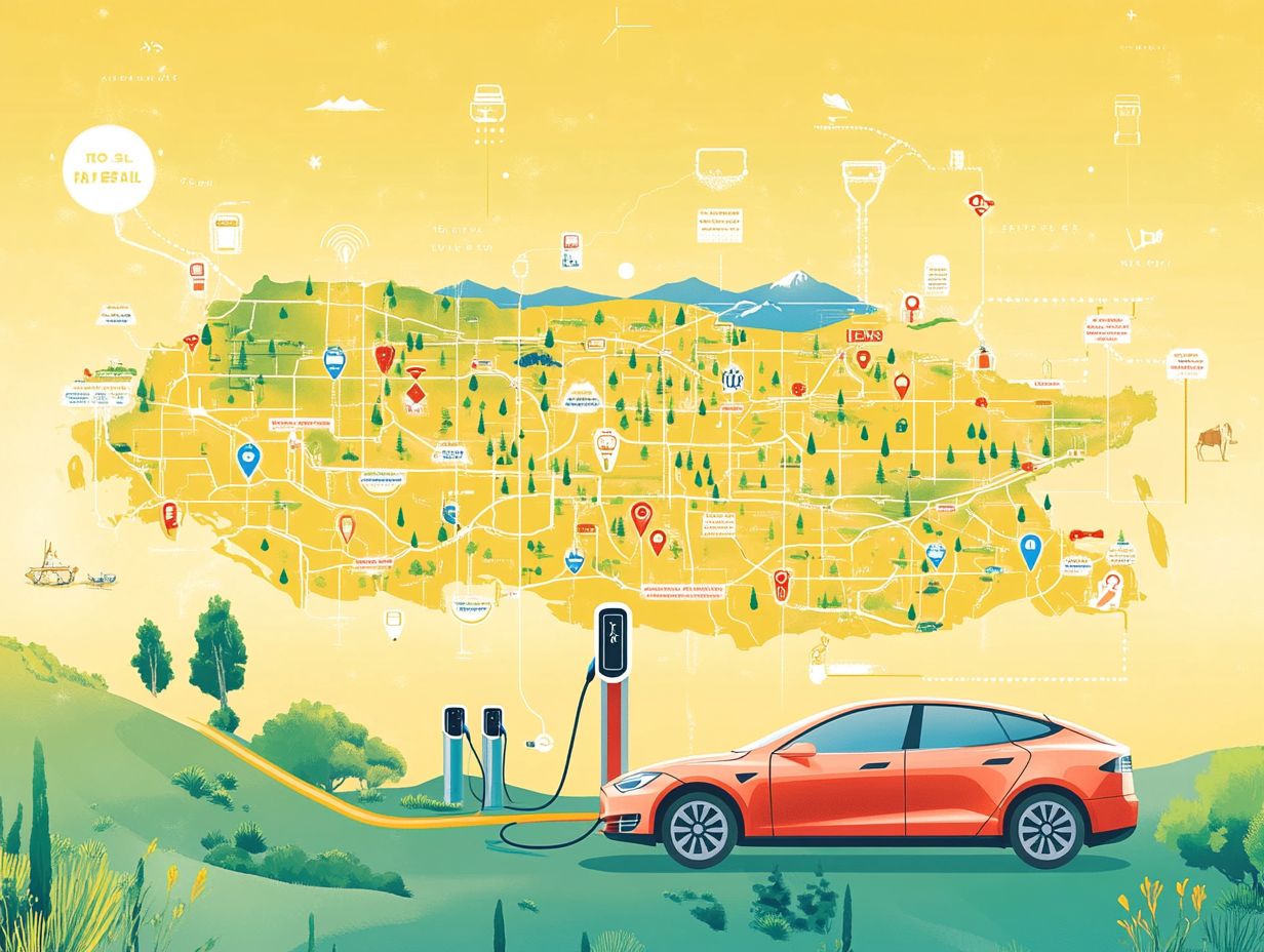 Infographic of top 10 EV charging stations in California