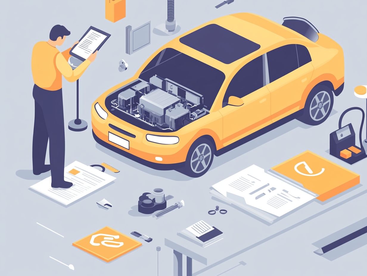 Illustration of key takeaways for EV warranty and maintenance