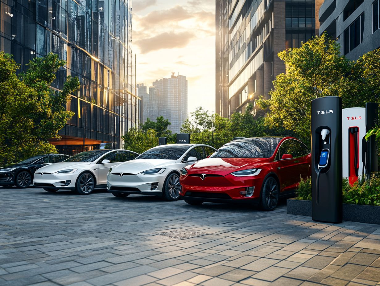 Image showcasing popular electric vehicle models